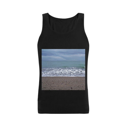 Foam on the Beach Men's Shoulder-Free Tank Top (Model T33)