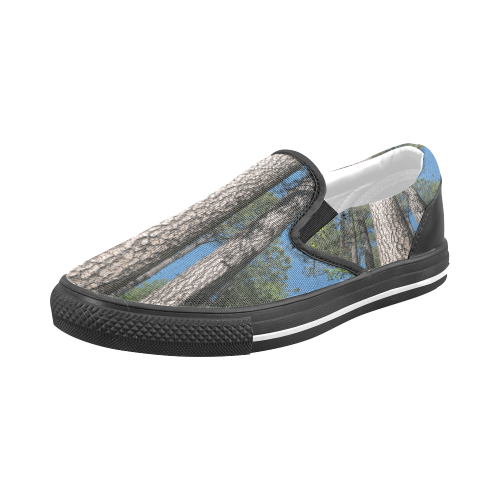 Tall Pine Trees Mt Lemmon Arizona Men's Slip-on Canvas Shoes (Model 019)