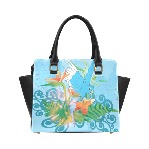 Cute budgies Classic Shoulder Handbag (Model 1653)