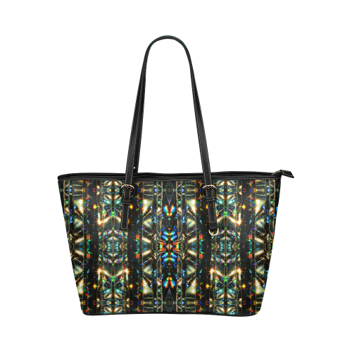 Glitzy Sparkly Mystic Festive Black Glitter Ornament Pattern