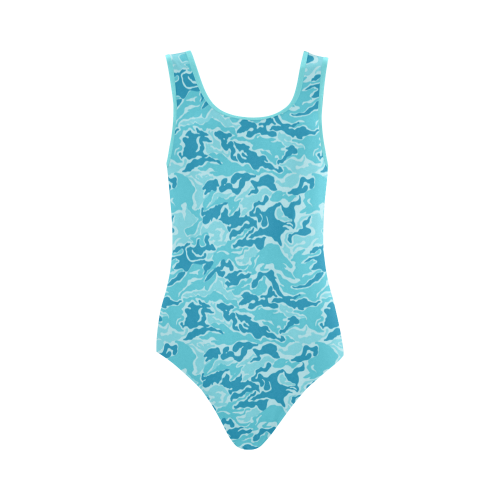 Camo Blue Camouflage Print Pattern