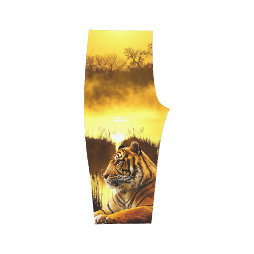 Tiger and Sunset Hestia Cropped Leggings (Model L03)