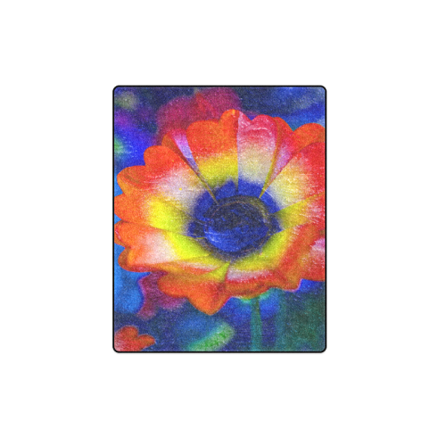 Colorful Tye Dye Flowers Blanket 40"x50"