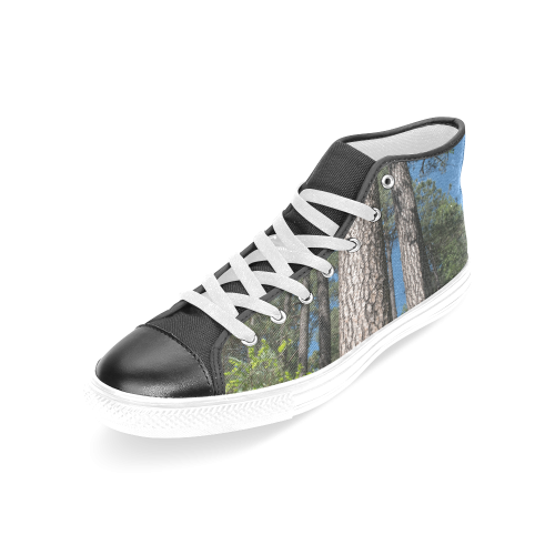 Tall Pine Trees Mt Lemmon Arizona Women's Classic High Top Canvas Shoes (Model 017)