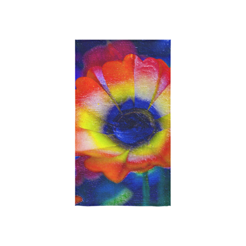 Colorful Tye Dye Flowers Custom Towel 16"x28"