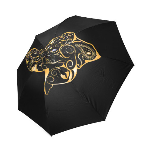 Wonderful gold, black elephant Foldable Umbrella (Model U01)