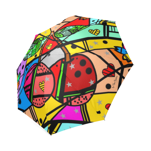 Popart Cherry by Nico Bielow Foldable Umbrella (Model U01)