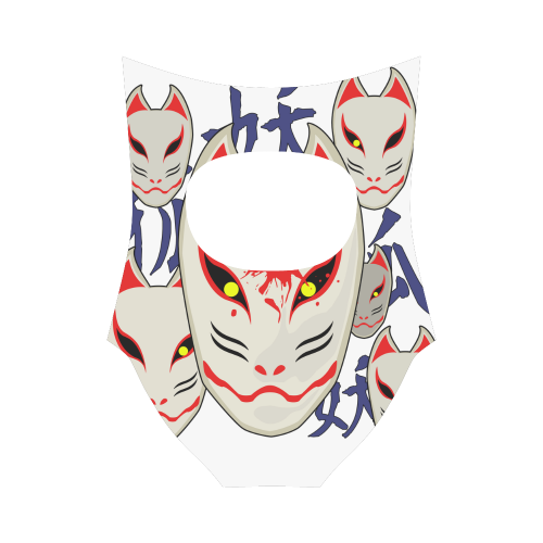 Japanese Fox Mask Strap Swimsuit ( Model S05)