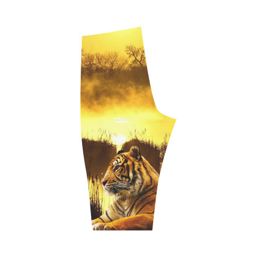 Tiger and Sunset Hestia Cropped Leggings (Model L03)