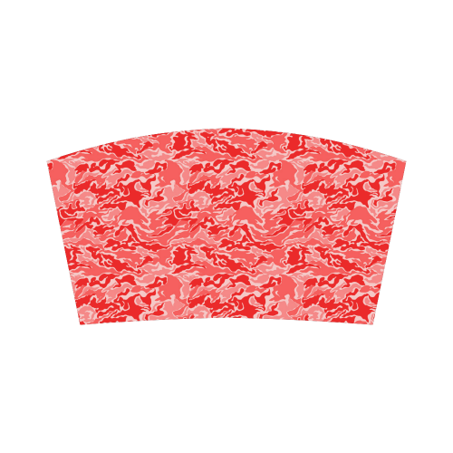 Camo Red Camouflage Print Pattern Bandeau Top