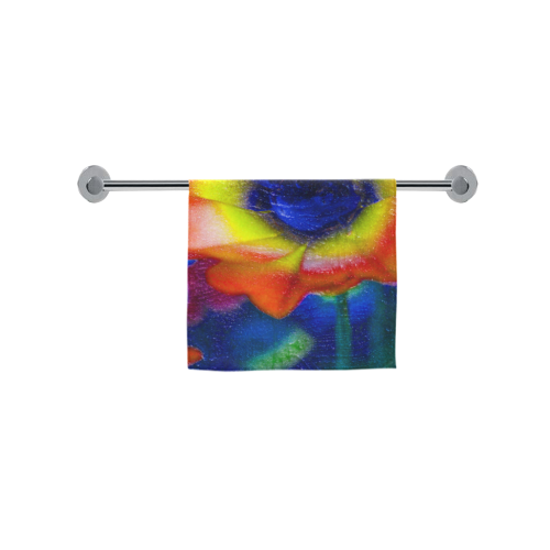 Colorful Tye Dye Flowers Custom Towel 16"x28"