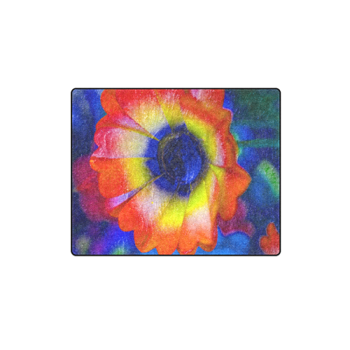 Colorful Tye Dye Flowers Blanket 40"x50"
