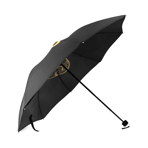 Wonderful gold, black elephant Foldable Umbrella (Model U01)