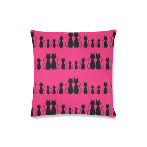 Cat Pattern Custom Zippered Pillow Case 16"x16"(Twin Sides)