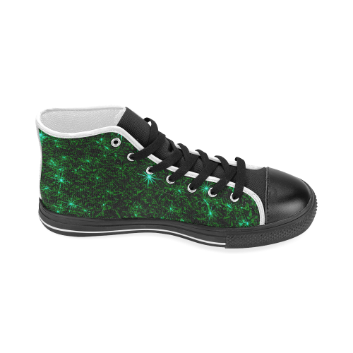 Sparkling Green - Jera Nour Women's Classic High Top Canvas Shoes (Model 017)