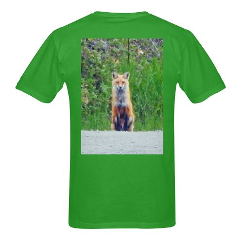 Red Fox Men's T-Shirt in USA Size (Two Sides Printing)