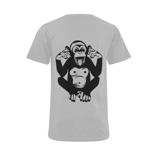 Monkey-Baby Men's V-Neck T-shirt  Big Size(USA Size) (Model T10)