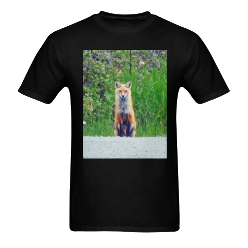 Red Fox Men's T-Shirt in USA Size (Two Sides Printing)