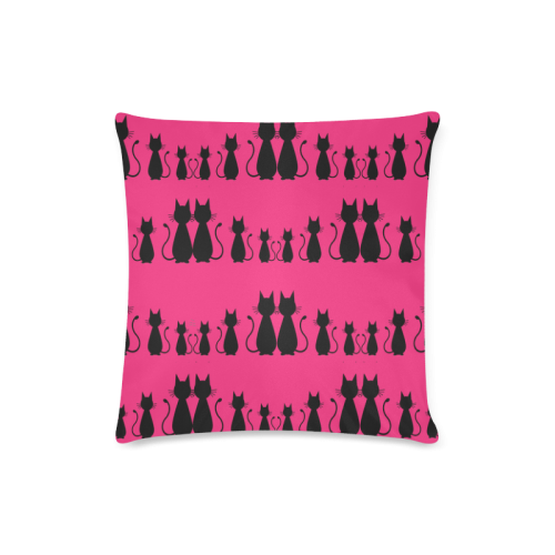 Cat Pattern Custom Zippered Pillow Case 16"x16"(Twin Sides)