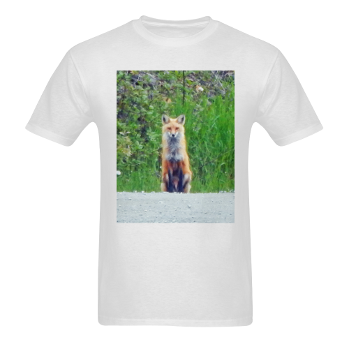 Red Fox Men's T-Shirt in USA Size (Two Sides Printing)