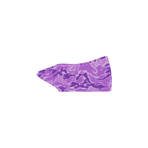 Camo Purple Camouflage Pattern Print Men's Slip-on Canvas Shoes (Model 019)