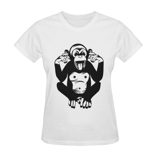 Monkey-Baby Sunny Women's T-shirt (Model T05)