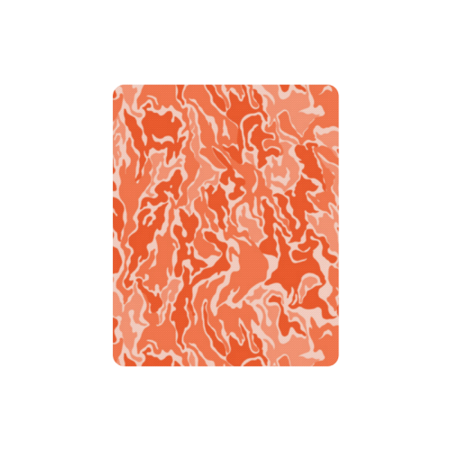 Camo Orange Camouflage Pattern Print Rectangle Mousepad