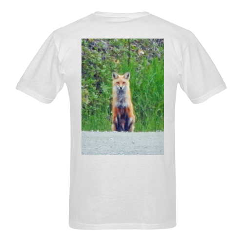Red Fox Men's T-Shirt in USA Size (Two Sides Printing)