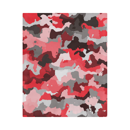 camouflage red,black Duvet Cover 86"x70" ( All-over-print)