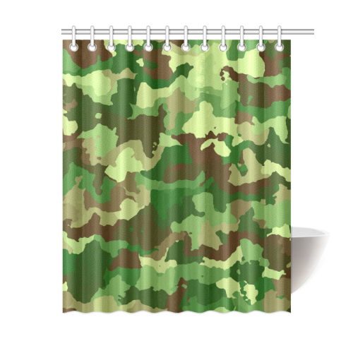 camouflage green Shower Curtain 60"x72"