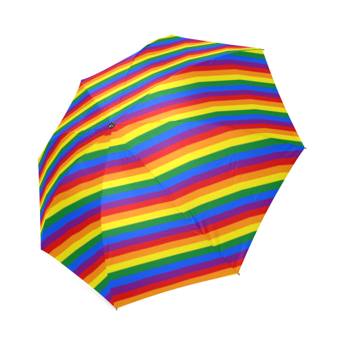 Gay Pride Rainbow Stripes Foldable Umbrella (Model U01)