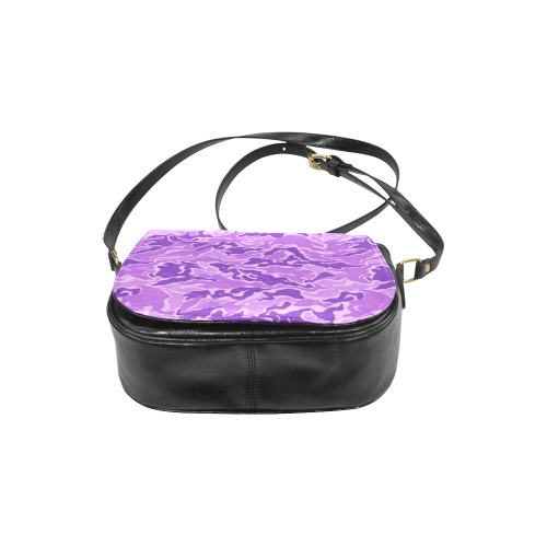 Camo Purple Camouflage Pattern Print Classic Saddle Bag/Small (Model 1648)