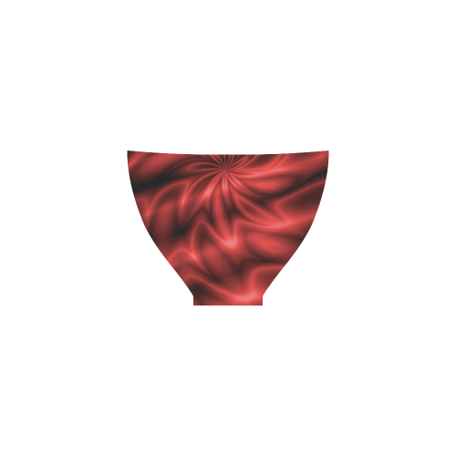 Red Shiny Swirl Custom Bikini Swimsuit