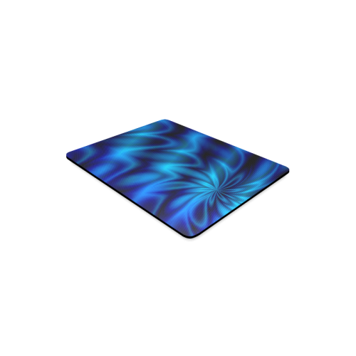 Blue Shiny Swirl Rectangle Mousepad