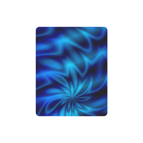 Blue Shiny Swirl Rectangle Mousepad