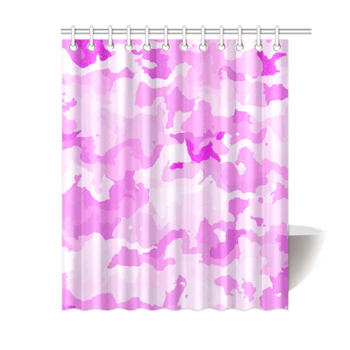 camouflage soft pink Shower Curtain 60"x72"