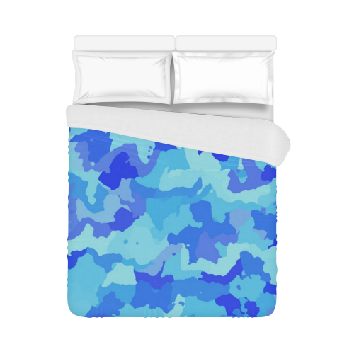 camouflage blue Duvet Cover 86"x70" ( All-over-print)
