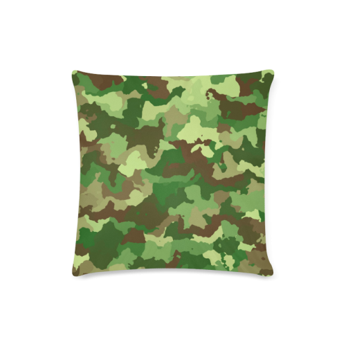 camouflage green Custom Zippered Pillow Case 16"x16"(Twin Sides)