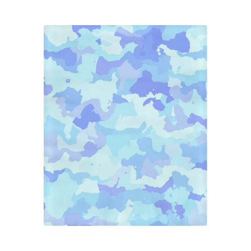 camouflage , aqua Duvet Cover 86"x70" ( All-over-print)
