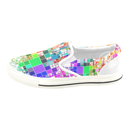 Squared Obsession Women's Unusual Slip-on Canvas Shoes (Model 019)