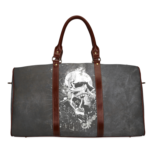Dark Gothic Skull Waterproof Travel Bag/Large (Model 1639)