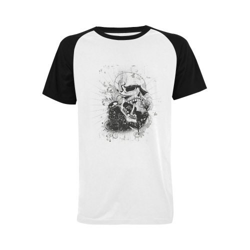 Dark Gothic Skull Men's Raglan T-shirt Big Size (USA Size) (Model T11)