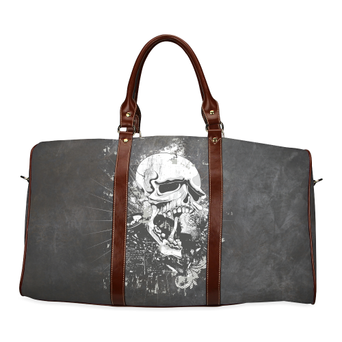 Dark Gothic Skull Waterproof Travel Bag/Large (Model 1639)