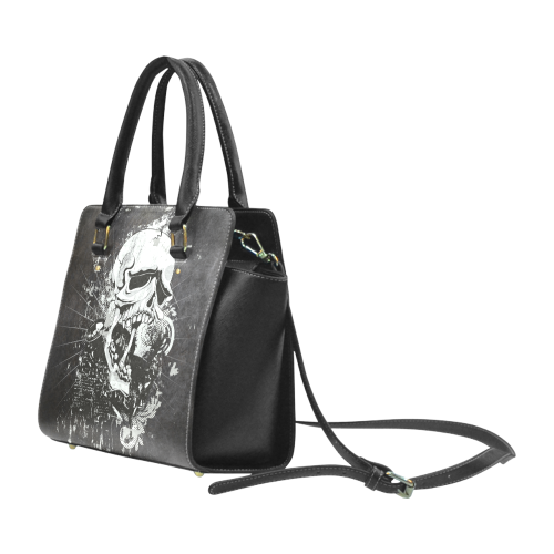 Dark Gothic Skull Classic Shoulder Handbag (Model 1653)