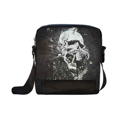 Dark Gothic Skull Crossbody Nylon Bags (Model 1633)