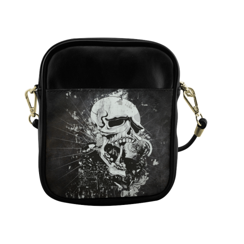 Dark Gothic Skull Sling Bag (Model 1627)