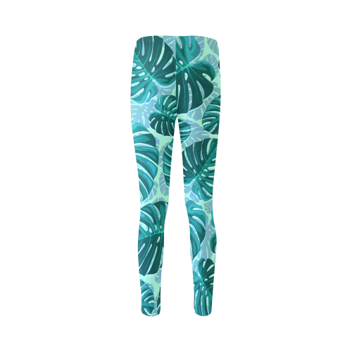 Tropical Leaf Monstera Plant Pattern Cassandra Women's Leggings (Model L01)