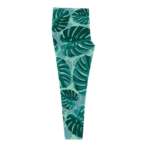 Tropical Leaf Monstera Plant Pattern Cassandra Women's Leggings (Model L01)
