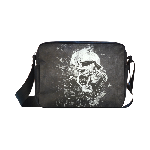 Dark Gothic Skull Classic Cross-body Nylon Bags (Model 1632)