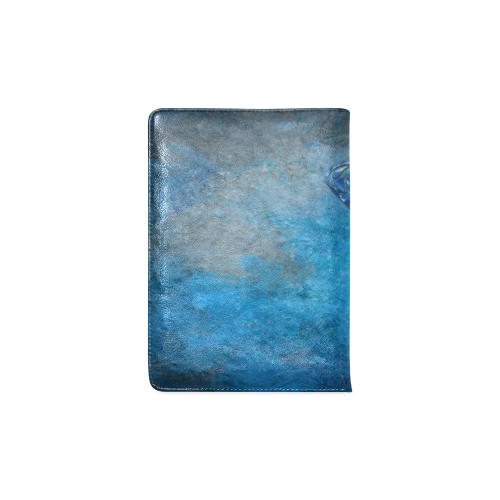 A blue watercolor elephant portrait in denim look Custom NoteBook A5